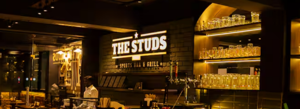 Fresh tap beer served at The Studs sports bar in India